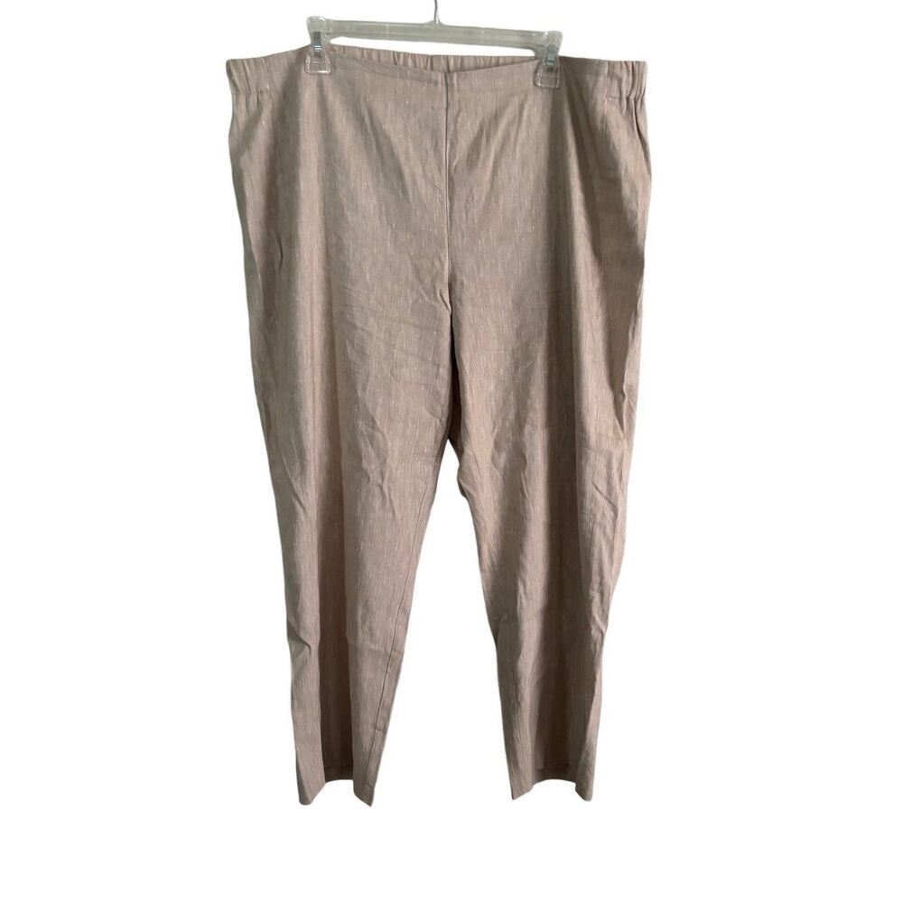 J. Jill Linen Stretch SZ XL Beige Mature Classic Capsule Linen Viscose Blend